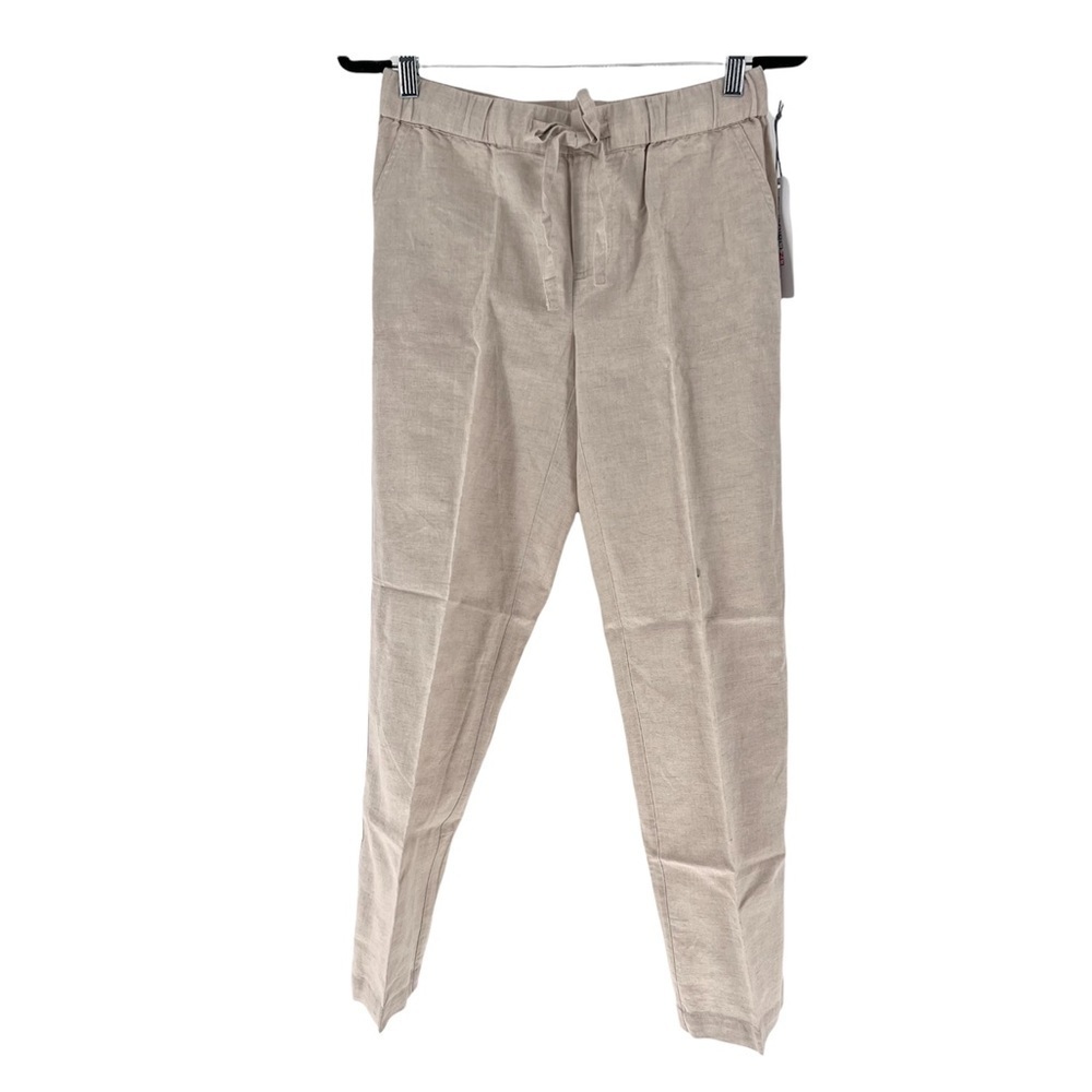 Liz Claiborne Women's Flax Wide Leg Linen Pants - XSP